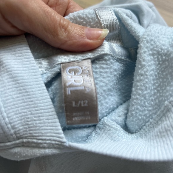 ATHLETA GIRL light blue sweatshirt GUC sz 12/L - Picture 4 of 4